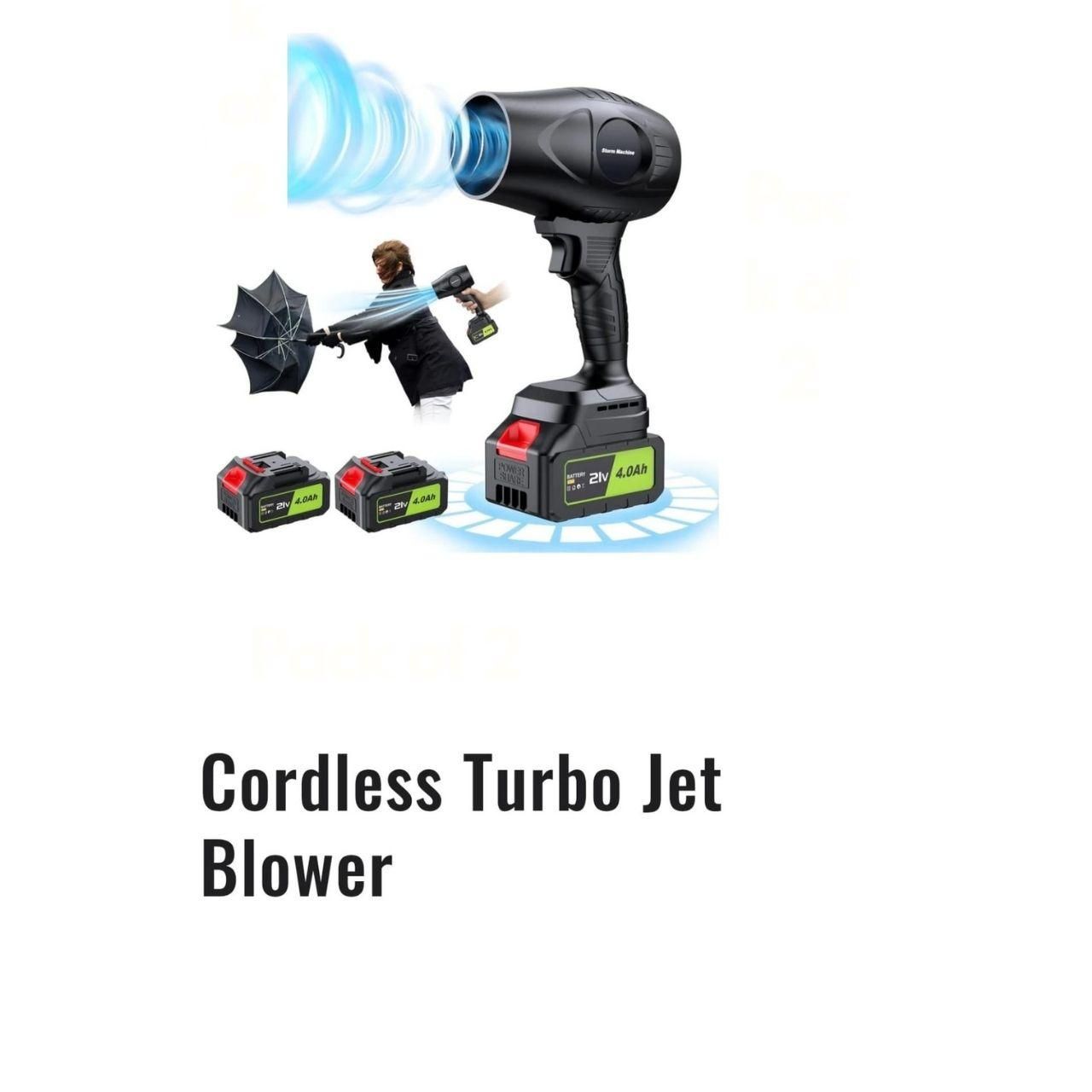 All-in-One Cordless Turbo Jet Blower – Garden, Car & Home Cleaning